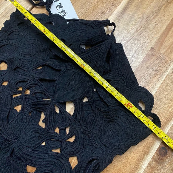 Rat And Boa Black Cut Out Lace Halter Dress Womens Small NWT - Picture 7 of 9